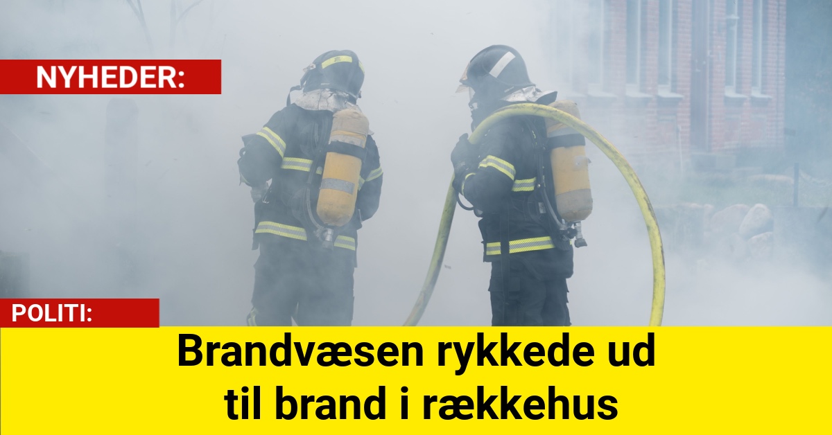 Brandvæsen rykkede ud til brand i rækkehus