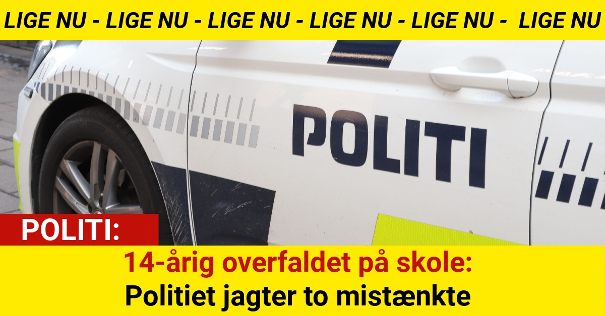 14-årig overfaldet på skole: Politiet jagter to mistænkte