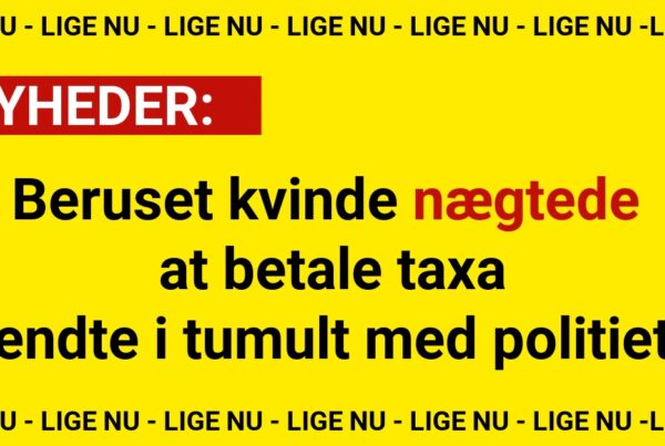 Beruset kvinde nægtede at betale taxa – endte i tumult med politiet