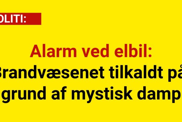 Alarm ved elbil: Brandvæsenet tilkaldt på grund af mystisk damp