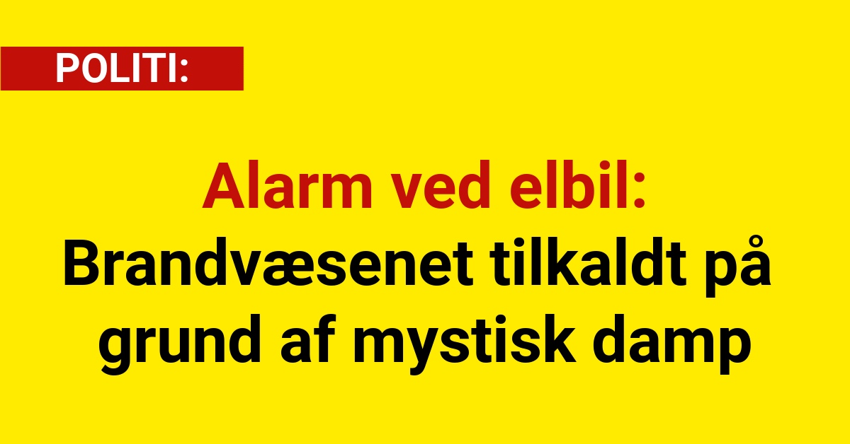 Alarm ved elbil: Brandvæsenet tilkaldt på grund af mystisk damp