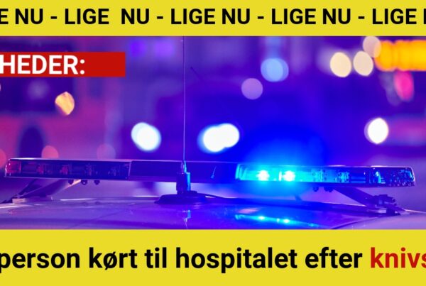 Én person kørt til hospitalet efter knivstik