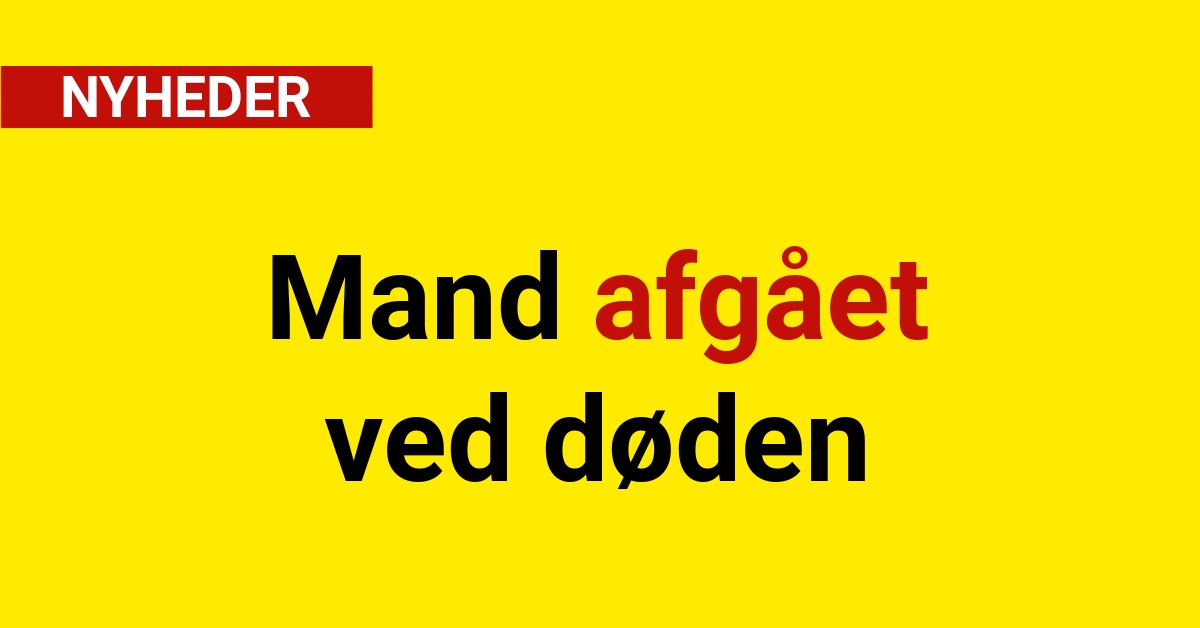 Mand afgået ved døden