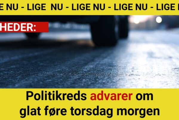 Politikreds advarer om glat føre torsdag morgen