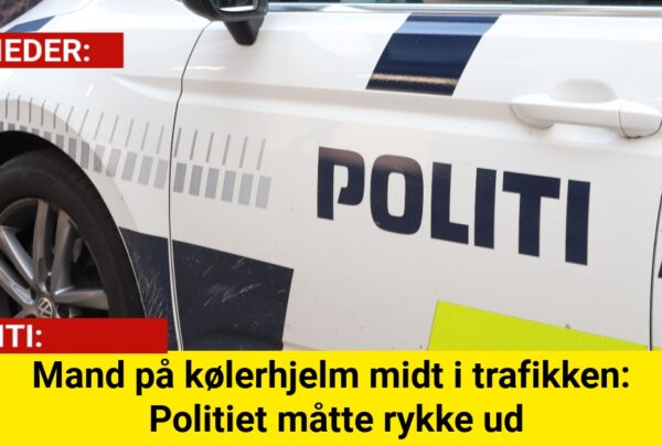 Mand på kølerhjelm midt i trafikken: Politiet måtte rykke ud