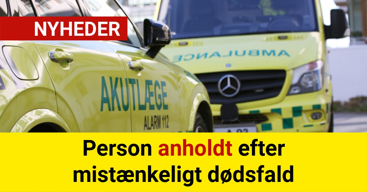 Person anholdt efter mistænkeligt dødsfald