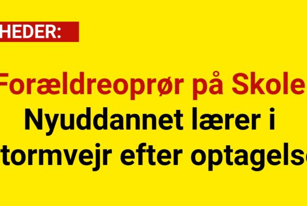 Forældreoprør på Skole: Nyuddannet lærer i stormvejr efter optagelse