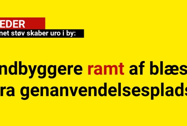 Forurenet støv skaber uro i by: Indbyggere ramt af blæst fra genanvendelsesplads