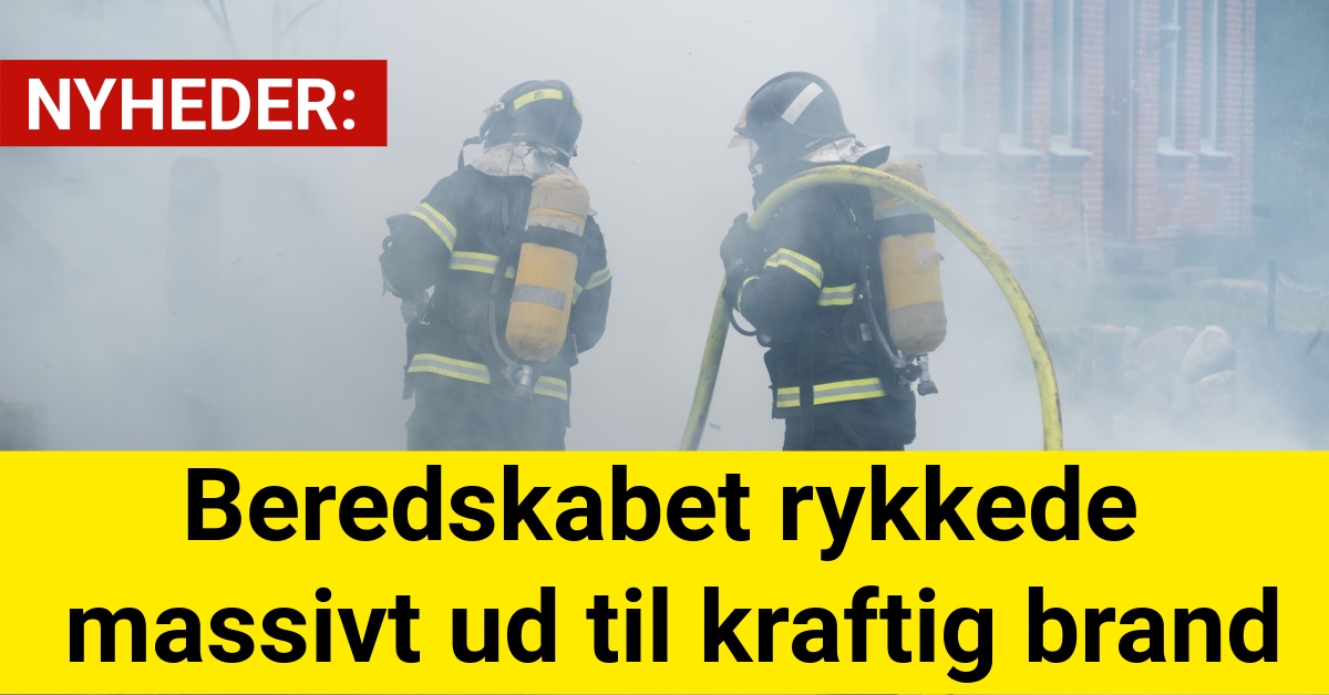 Beredskabet rykkede massivt ud til kraftig brand