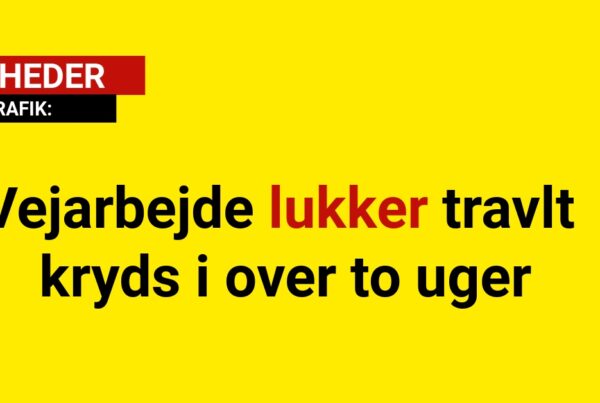 Vejarbejde lukker travlt kryds i over to uger