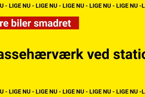 Flere biler smadret