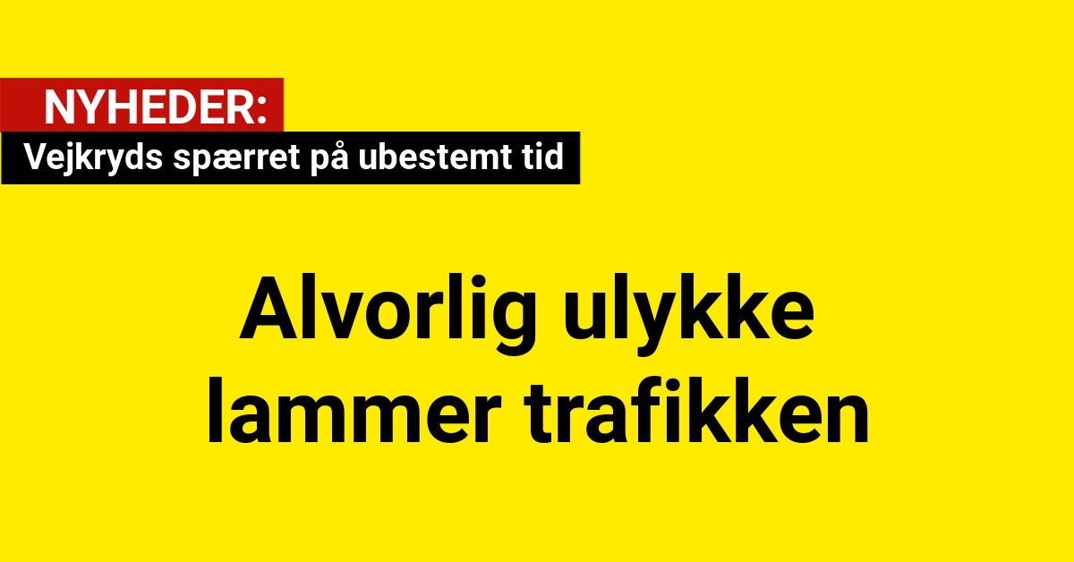 vejkryds spærret på ubestemt tid