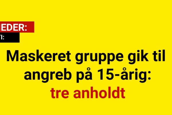 Maskeret gruppe gik til angreb på 15-årig – tre anholdt