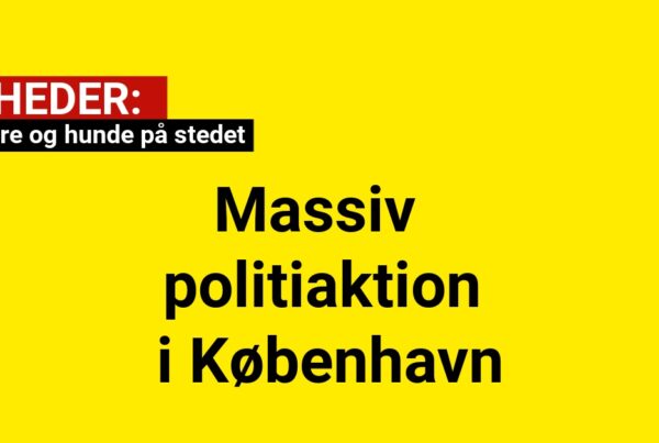Massiv politiaktion i København: Teknikere og hunde på stedet