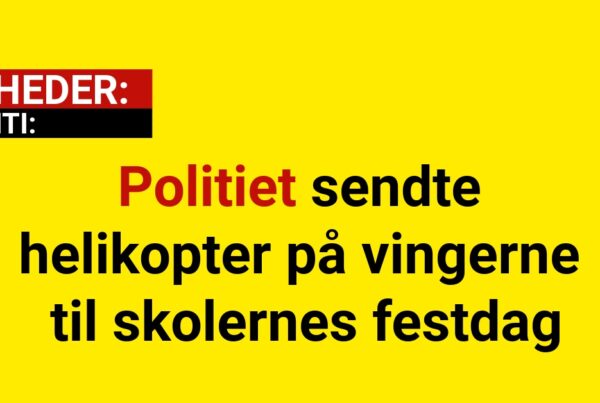 Politiet sendte helikopter på vingerne til skolernes festdag