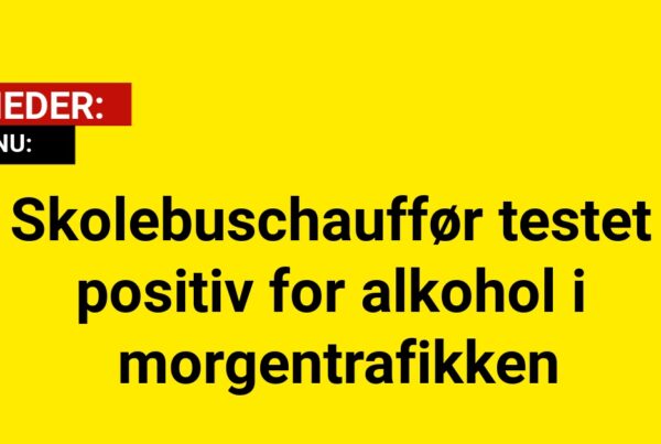 Skolebuschauffør testet positiv for alkohol i morgentrafikken