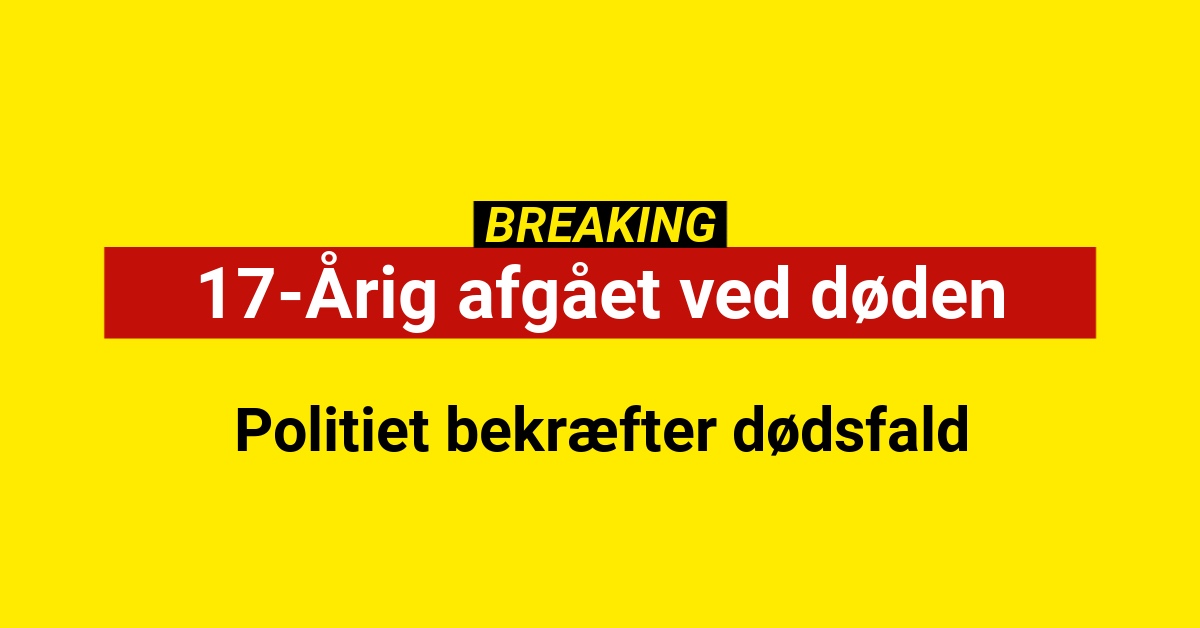 17-Årig afgået ved døden