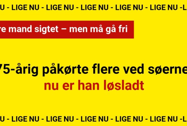 75-årig påkørte flere ved søerne – nu er han løsladt