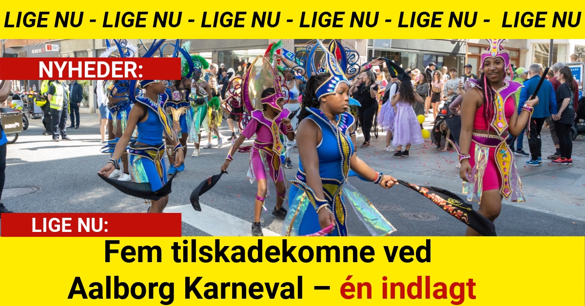 Fem tilskadekomne ved Aalborg Karneval – én indlagt