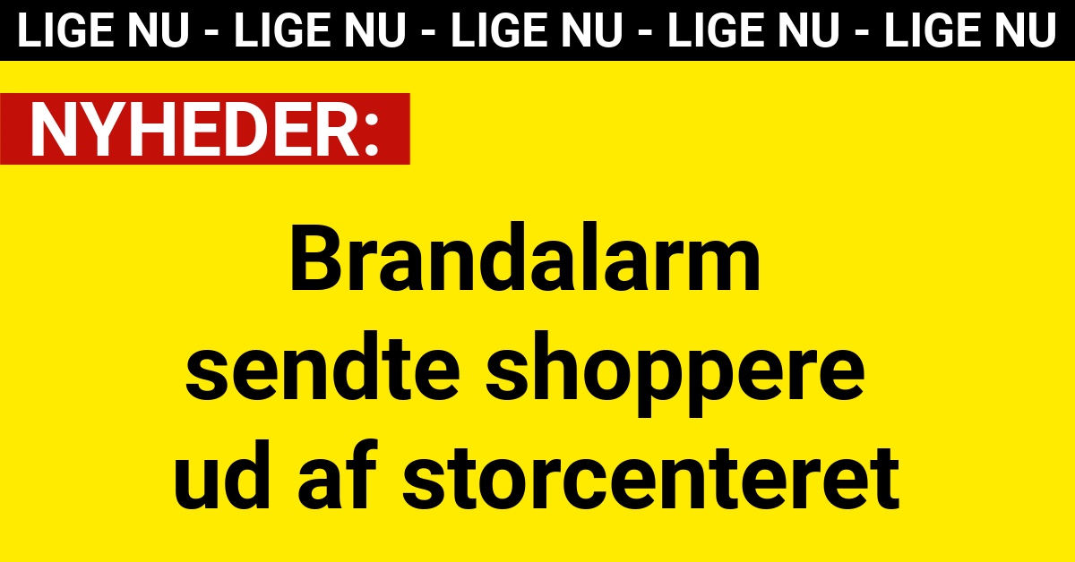 Brandalarm sendte shoppere ud af storcenteret