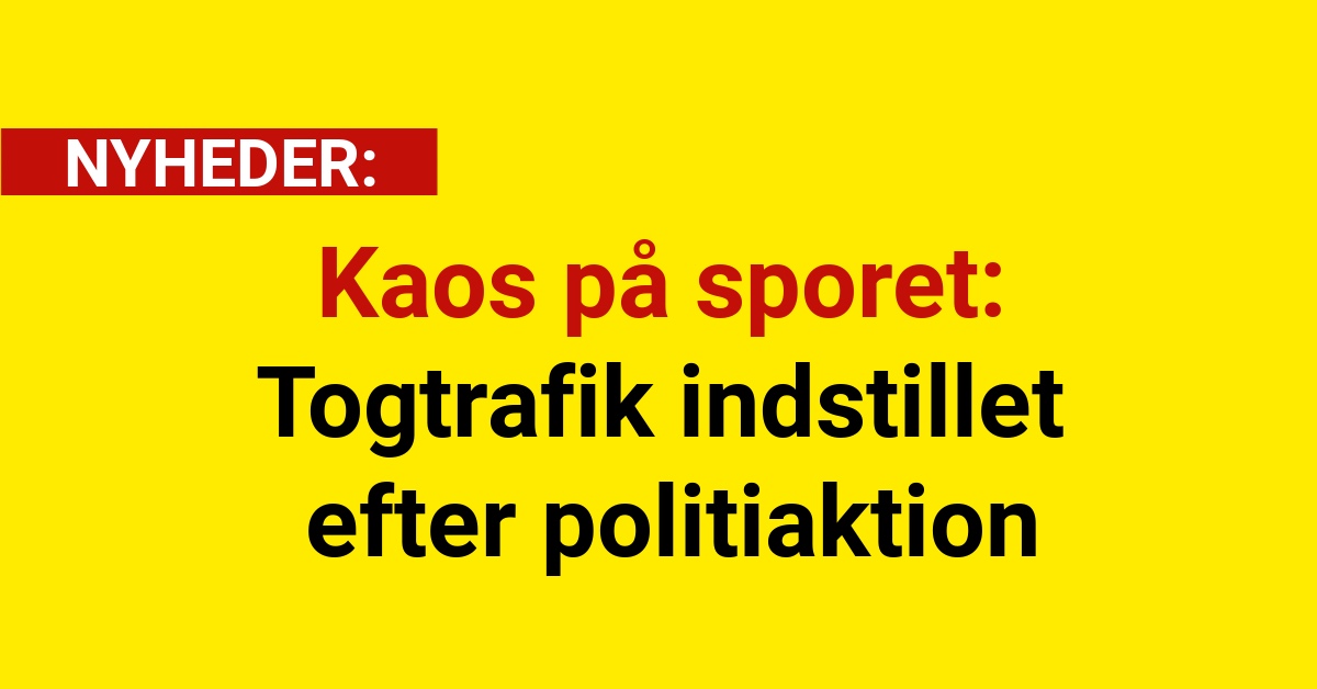 Kaos på sporet: Togtrafik indstillet efter politiaktion
