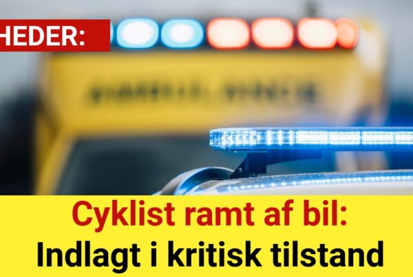 Cyklist ramt af bil: Indlagt i kritisk tilstand