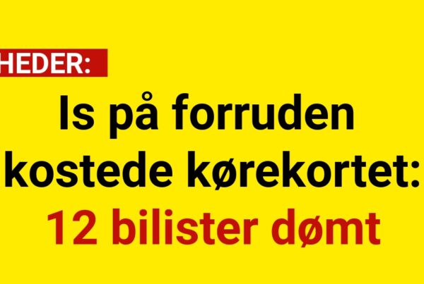Is på forruden kostede kørekortet: 12 bilister dømt