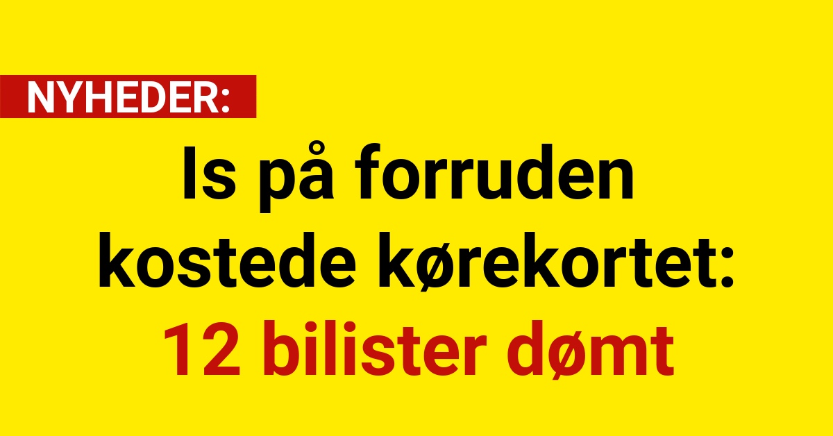 Is på forruden kostede kørekortet: 12 bilister dømt