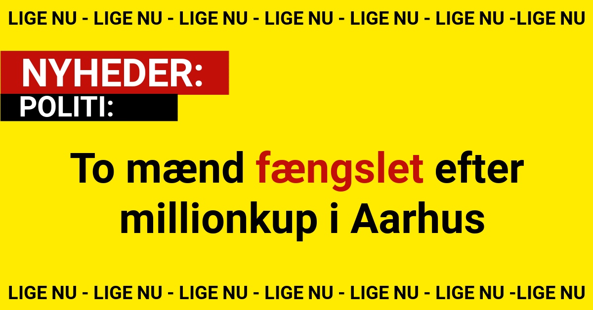 To mænd fængslet efter millionkup i Aarhus