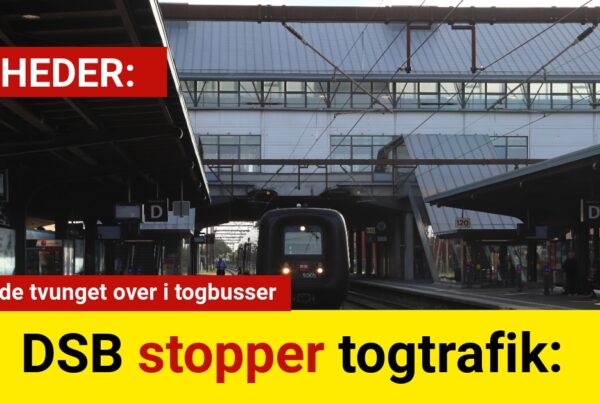 DSB stopper togtrafik: Rejsende tvunget over i togbusser