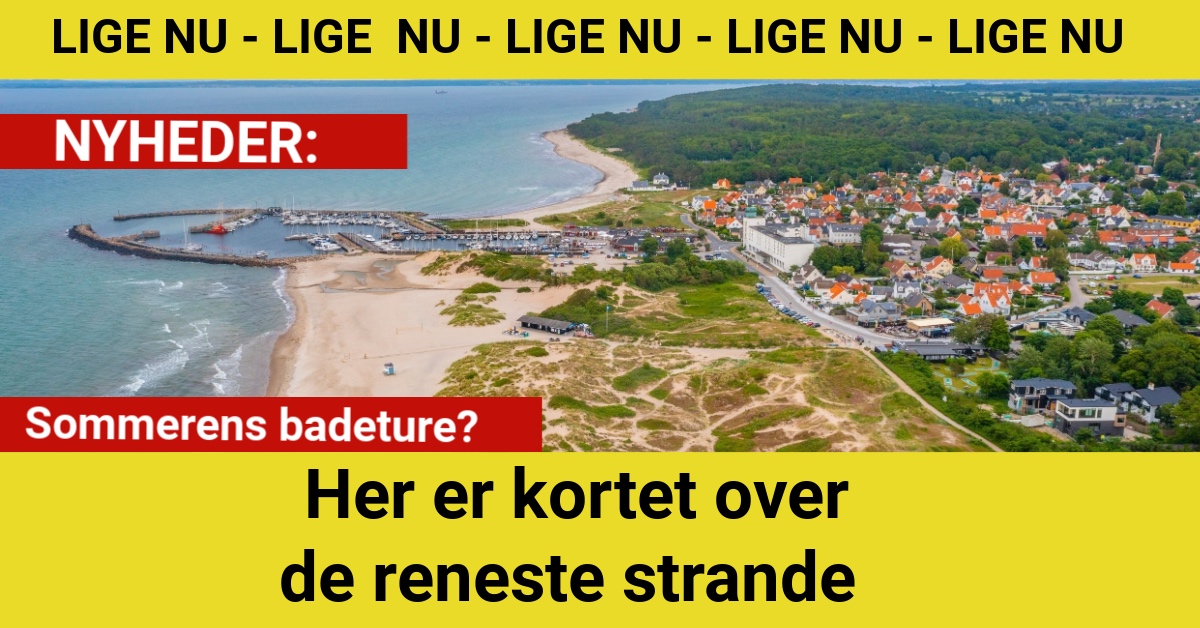 Sommerens badeture? Her er kortet over de reneste strande