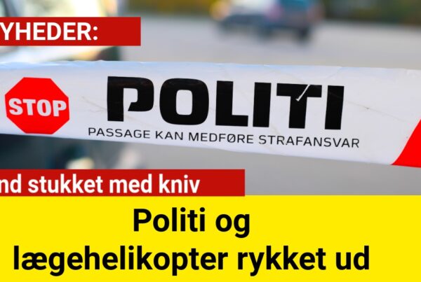 Mand stukket med kniv – politi og lægehelikopter rykket ud