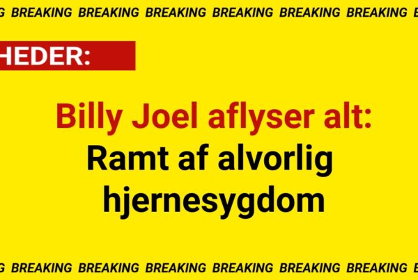 Billy Joel aflyser alt: Ramt af alvorlig hjernesygdom