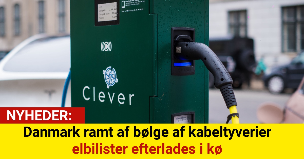 Danmark ramt af bølge af kabeltyverier – elbilister efterlades i kø