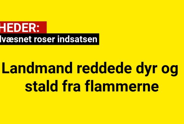 Landmand reddede dyr og stald fra flammerne – brandvæsnet roser indsatsen
