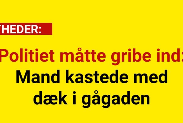 Politiet måtte gribe ind: Mand kastede med dæk i gågaden