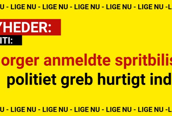 Borger anmeldte spritbilist – politiet greb hurtigt ind