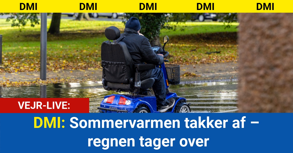 DMI: Sommervarmen takker af – regnen tager over