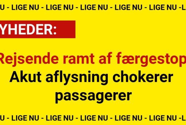 Rejsende ramt af færgestop: Akut aflysning chokerer passagerer