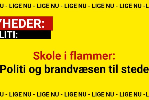 Skole i flammer: Politi og brandvæsen til stede