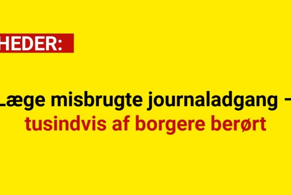 Læge misbrugte journaladgang – tusindvis af borgere berørt