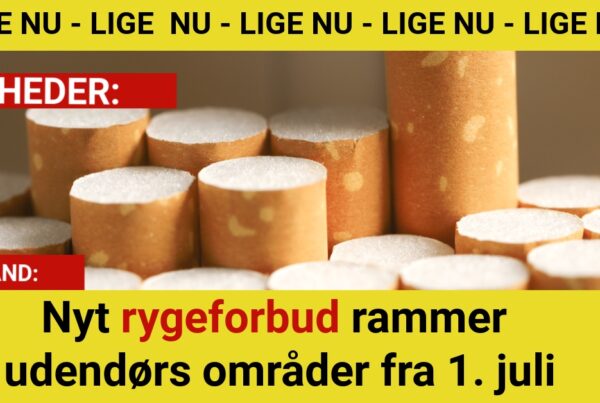 Nyt rygeforbud rammer udendørs områder fra 1. juli