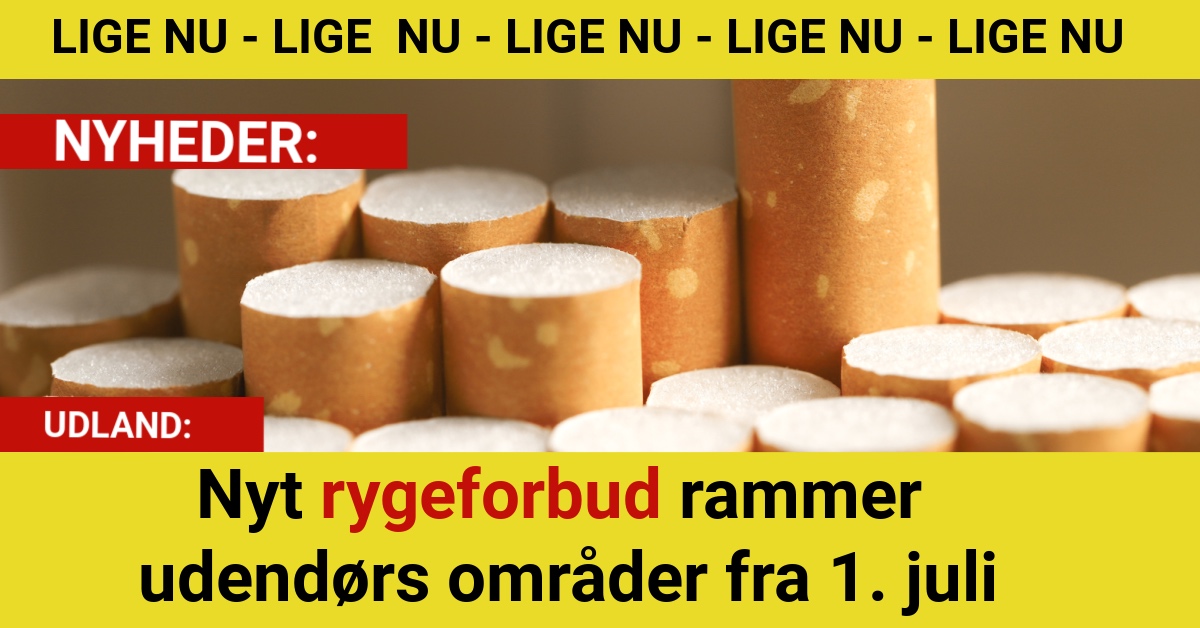 Nyt rygeforbud rammer udendørs områder fra 1. juli