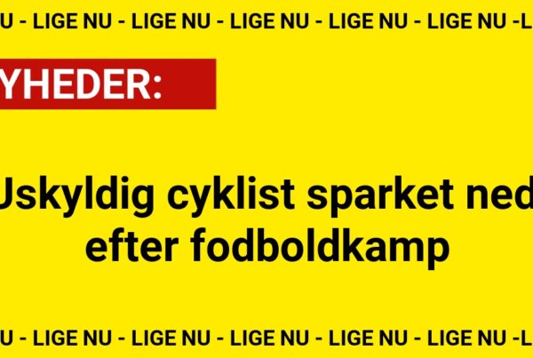 Uskyldig cyklist sparket ned efter fodboldkamp