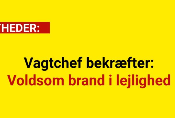 Vagtchef bekræfter: Voldsom brand i lejlighed