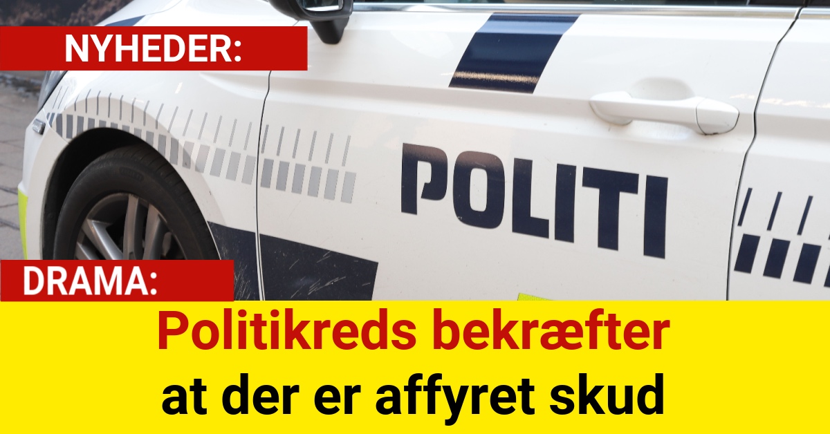 Politikreds bekræfter at der er affyret skud