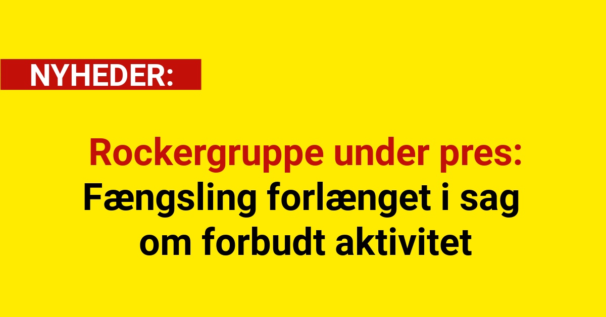 Rockergruppe under pres: Fængsling forlænget i sag om forbudt aktivitet