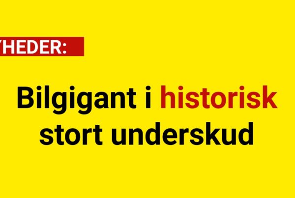 Bilgigant i historisk stort underskud