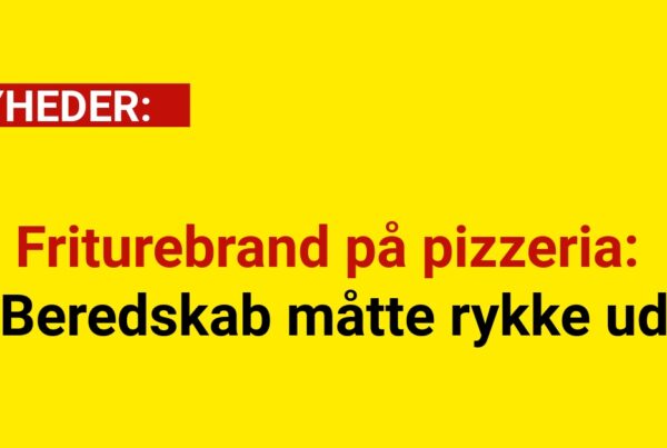 Friturebrand på pizzeria: Beredskab måtte rykke ud