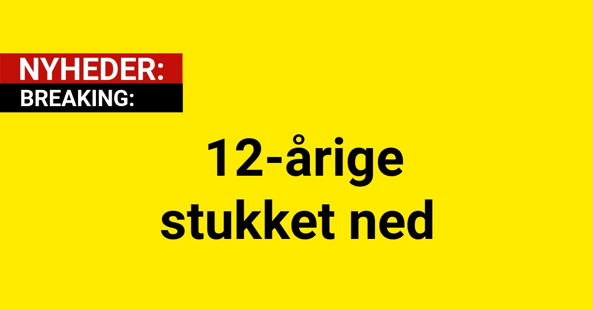 BREAKING: 12-årige stukket ned